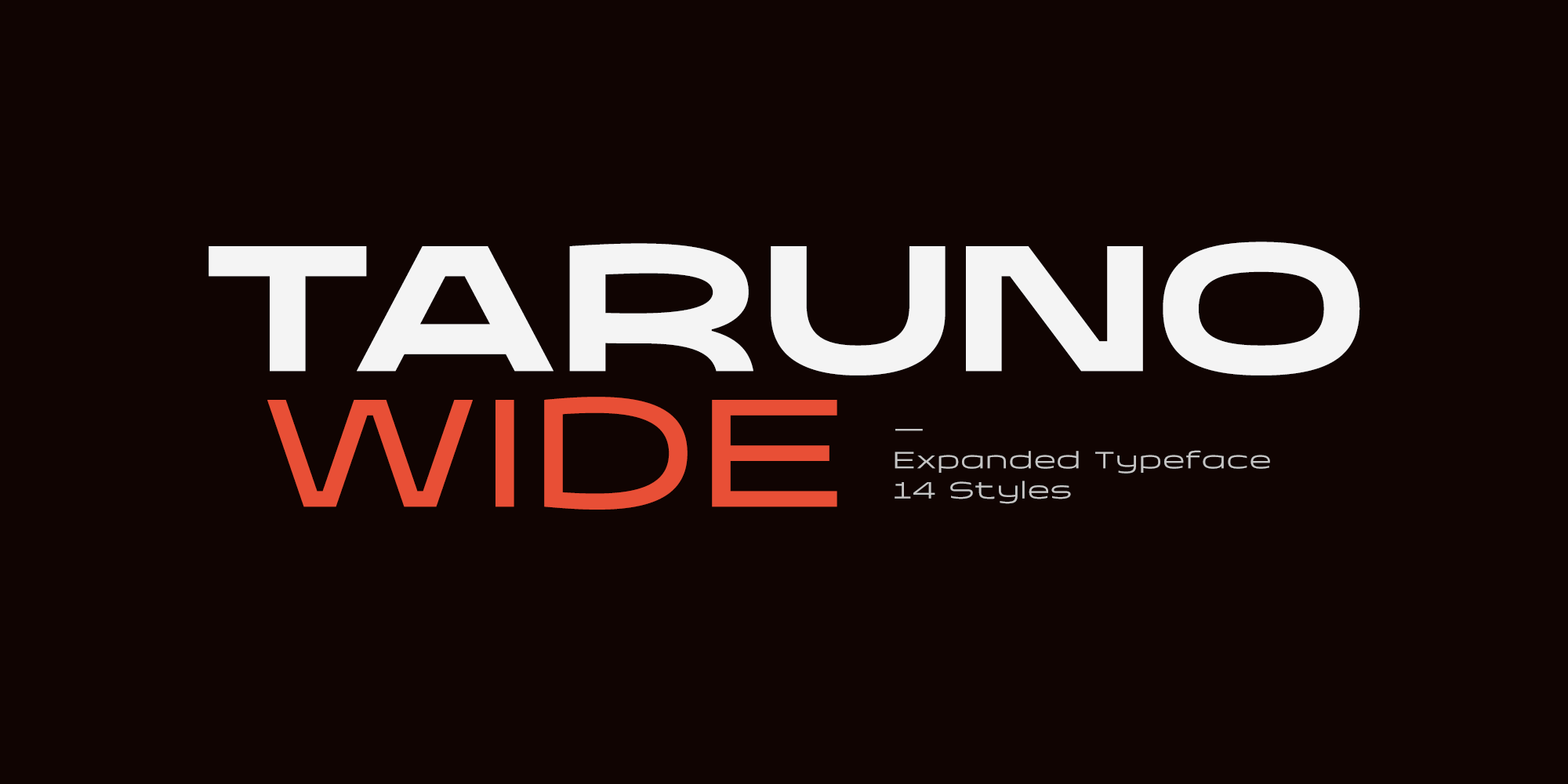 Taruno Wide Typeface